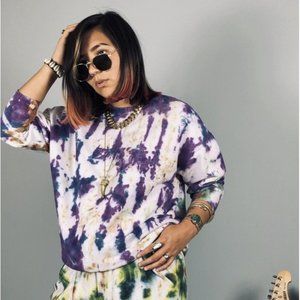 The Deep Purple  Tie Dye Crewneck Sweatshirt